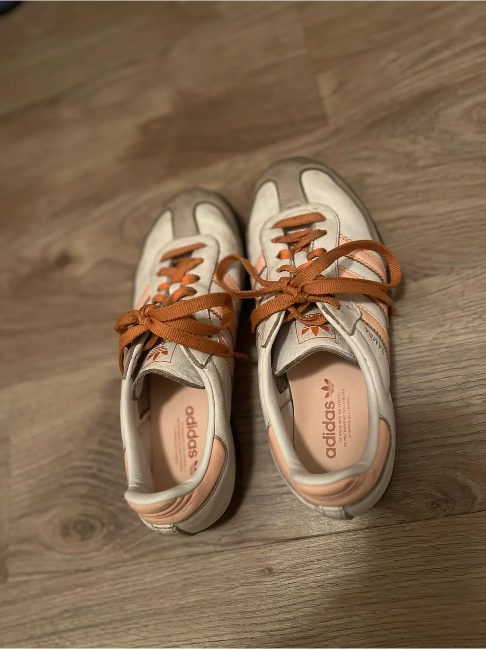 Adidas Sambas Sneakers - Cream and Peach 🍑 Women’s 6